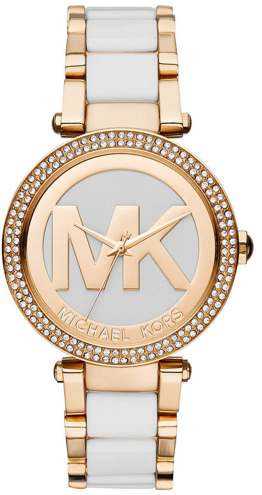  Shop Authentic Michael Kors Parker White Dial Two Tone Steel Strap Watch for Women - MK6313 - Luxxuri