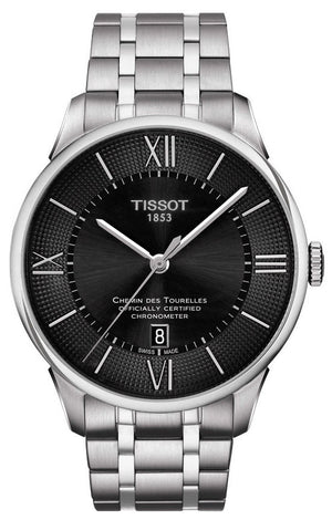  Shop Authentic Tissot T Classic Chemin Des Tourelles Chronometer Black Dial Silver Steel Strap Watch For Men - T099.408.11.058.00 - Luxxuri