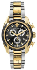  Shop Authentic Versace V-Ray Chronograph Black Dial Two Tone Steel Strap Watch For Men - VE2I00421 - Luxxuri