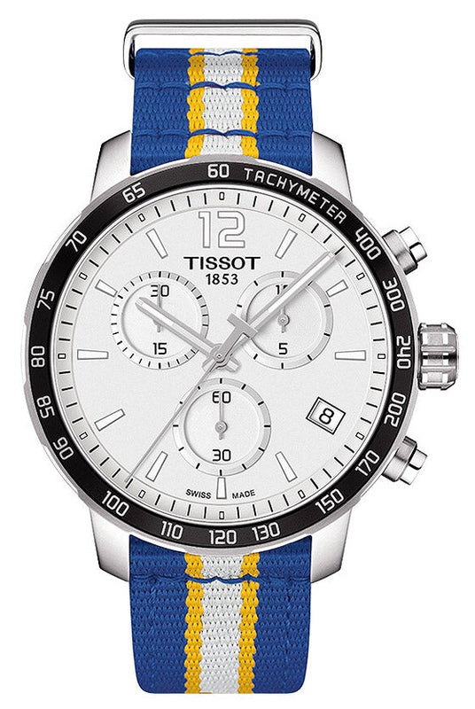  Shop Authentic Tissot Quickster Chronograph NBA Golden State Warriors White Dial Two Tone NATO Strap Watch for Men - T095.417.17.037.15 - Luxxuri
