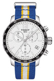  Shop Authentic Tissot Quickster Chronograph NBA Golden State Warriors White Dial Two Tone NATO Strap Watch for Men - T095.417.17.037.15 - Luxxuri