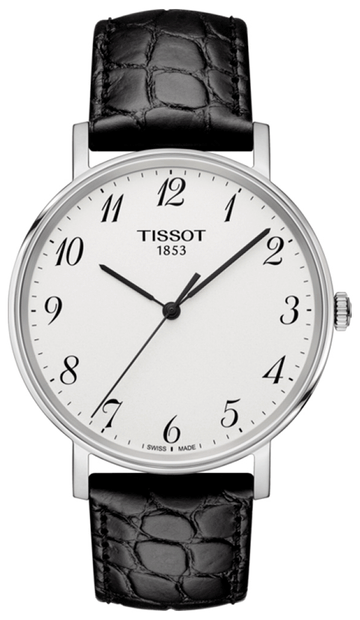  Shop Authentic Tissot Everytime Desire Medium White Dial Black Leather Strap Watch For Men - T109.410.16.032.00 - Luxxuri