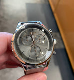  Shop Authentic Hugo Boss Companion Chronograph Grey Dial Silver Mesh Bracelet Watch For Men - 1513549 - Luxxuri