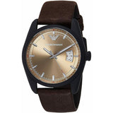  Shop Authentic Emporio Armani Sportivo Chronograph Beige Dial Brown Leather Strap Watch For Men - AR6081 - Luxxuri