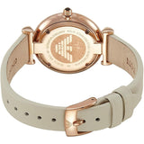  Shop Authentic Emporio Armani Gianni T Bar Light Brown Dial White Leather Strap Watch For Women - AR1769 - Luxxuri