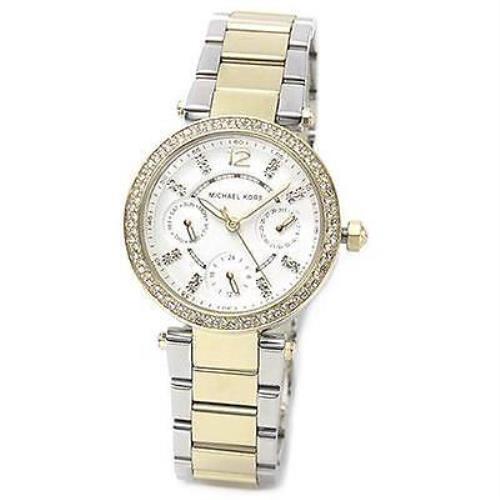  Shop Authentic Michael Kors Parker White Dial Two Tone Steel Strap Watch for Women - MK6055 - Luxxuri