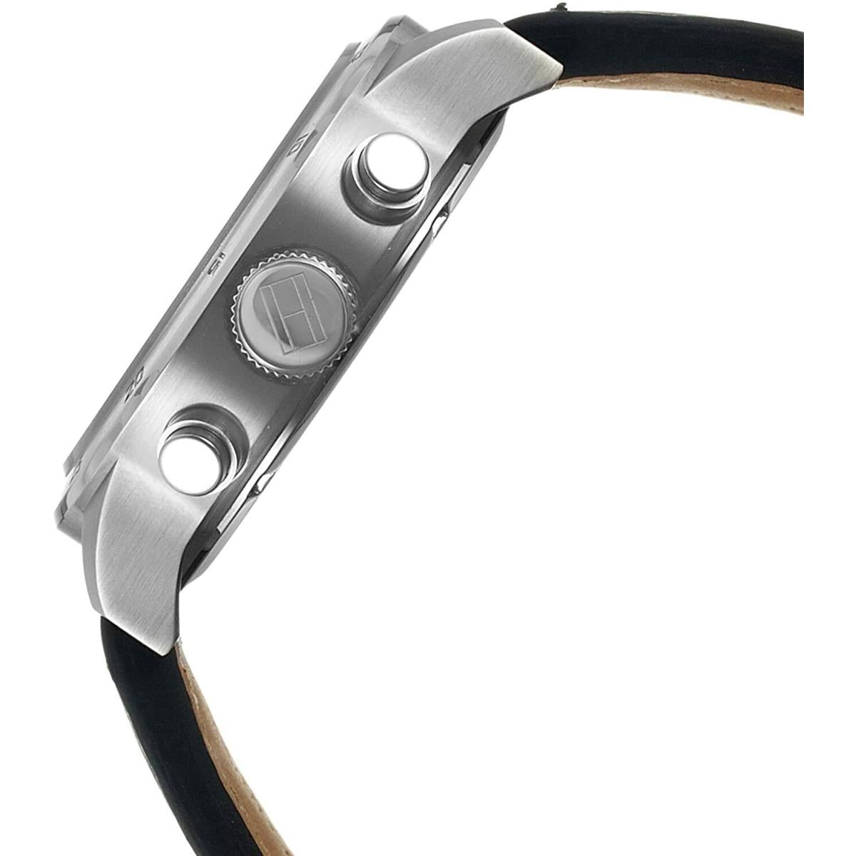  Shop Authentic Tommy Hilfiger Sport Chronograph Black Dial Black Leather Strap Watch for Men - 1791050 - Luxxuri