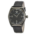  Shop Authentic Emporio Armani Franco Black Dial Black Leather Strap Watch For Men - AR0368 - Luxxuri
