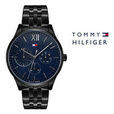  Shop Authentic Tommy Hilfiger Damon Quartz Chronograph Blue Dial Black Steel Strap Watch for Men - 1791454 - Luxxuri