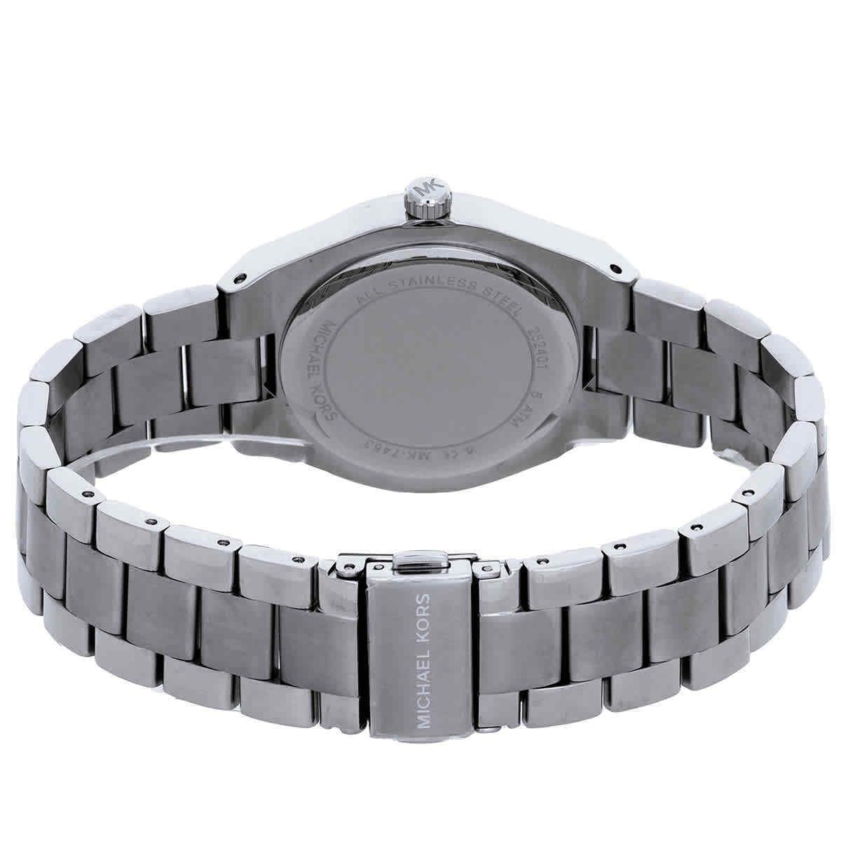  Shop Authentic Michael Kors Lennox Three-Hand Green Dial Silver Steel Strap Watch for Women - MK7463 - Luxxuri