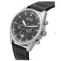  Shop Authentic Hugo Boss Pioneer Chronograph Black Dial Black Leather Strap Watch For Men - 1513708 - Luxxuri