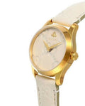  Shop Authentic Gucci G Timeless Quartz White Dial White Leather Strap Watch For Women - YA126580A - Luxxuri