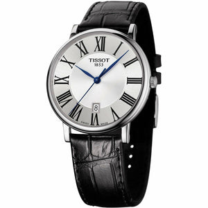  Shop Authentic Tissot Carson Premium Silver Dial Black Leather Strap Watch For Men - T122.410.16.033.00 - Luxxuri