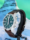  Shop Authentic IWC Pilot's Watch Chronograph Edition Racing Green 43mm Green Dial Brown Leather Strap Watch for Men - IW377726 - Luxxuri