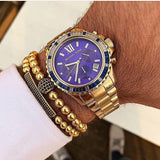  Shop Authentic Michael Kors Everest Chronograph Blue Dial Gold Steel Strap Watch for Women - MK5754 - Luxxuri