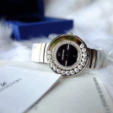  Shop Authentic Swarovski Lovely Crystal Black Dial Silver Steel Strap Watch for Women - 1160305 - Luxxuri