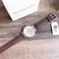  Shop Authentic Michael Kors Caitlin Quartz Silver Dial Gray Leather Strap Watch For Women - MK2377 - Luxxuri
