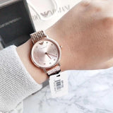  Shop Authentic Emporio Armani Dress Quartz Rose Gold Dial Rose Gold Steel Strap Watch For Women - AR11062 - Luxxuri