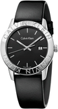  Shop Authentic Calvin Klein Steady Black Dial Black Leather Strap Watch for Women - K7Q211C1 - Luxxuri