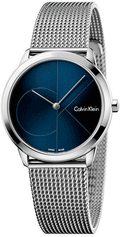 Shop Authentic Calvin Klein Minimal Blue Dial Silver Mesh Bracelet Watch for Women - K3M2212N - Luxxuri