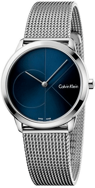  Shop Authentic Calvin Klein Minimal Blue Dial Silver Mesh Bracelet Watch for Women - K3M2212N - Luxxuri
