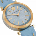  Shop Authentic Versace V-Twist Blue Dial Blue Leather Strap Watch for Women - VELS00319 - Luxxuri