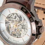  Shop Authentic Maserati Ingegno Automatic White Skeleton Dial Brown Leather Strap Watch For Men - R8821119003 - Luxxuri