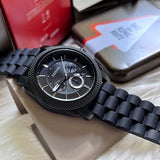  Shop Authentic Fossil Machine Chronograph Black Dial Black Silicone Strap Watch for Men - FS4487 - Luxxuri