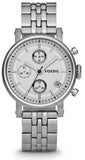  Shop Authentic Fossil Boyfriend Chronograph Silver Dial Silver Steel Strap Watch for Women - ES2198 - Luxxuri