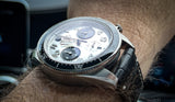  Shop Authentic Tag Heuer Autavia Chronometer Flyback Chronograph Silver Dial Black Leather Strap Watch for Men - CBE511B.FC8279 - Luxxuri