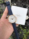  Shop Authentic Fossil Tailor White Dial Blue Leather Strap Watch for Women - ES4394 - Luxxuri