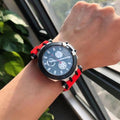 Tissot T Race Chronograph Black Dial Red Silicone Strap Watch For Men - T115.417.27.051.00