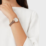  Shop Authentic Emporio Armani Gianni T-Bar Mother of Pearl Dial Rose Gold Steel Strap Watch For Women - AR11316 - Luxxuri