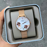  Shop Authentic Fossil Jacqueline Three-Hand White Dial Rose Gold Mesh Bracelet Watch for Women - ES4534 - Luxxuri