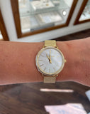  Shop Authentic Michael Kors Pyper Quartz Mother of Pearl White Dial Gold Mesh Bracelet Watch For Women - MK4619 - Luxxuri