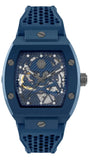 Philipp Plein The SKeleton Blue Dial Blue Silicone Strap Watch for Men  - PWVBA0323