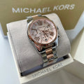  Shop Authentic Michael Kors Lexington Chronograph Rose Gold Dial Two Tone Steel Strap Watch For Women - MK7219 - Luxxuri