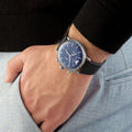  Shop Authentic Emporio Armani Aviator Blue Dial Blue Leather Strap Watch For Men - AR11105 - Luxxuri