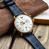  Shop Authentic Emporio Armani Aviator Silver Dial Blue Leather Strap Watch For Men - AR11123 - Luxxuri