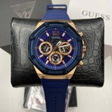  Shop Authentic Guess Momentum Chronograph Blue Dial Blue Rubber Strap Watch for Men - GW0263G2 - Luxxuri