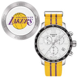 Shop Authentic Tissot Quickster Chronograph NBA LA Lakers White Dial Yellow NATO Strap Watch for Men - T095.417.17.037.05 - Luxxuri
