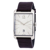  Shop Authentic Calvin Klein Window Silver Dial Brown Leather Strap Watch for Men - K2M21126 - Luxxuri
