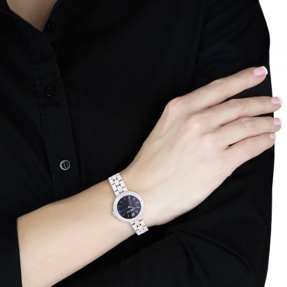 Shop Authentic Swarovski Daytime Rhinestone Grey Dial Silver Steel Strap Watch for Women - 5213681 - Luxxuri