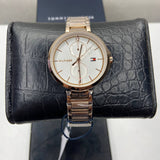  Shop Authentic Tommy Hilfiger Angela Quartz White Dial Rose Gold Steel Strap Watch for Women - 1782124 - Luxxuri
