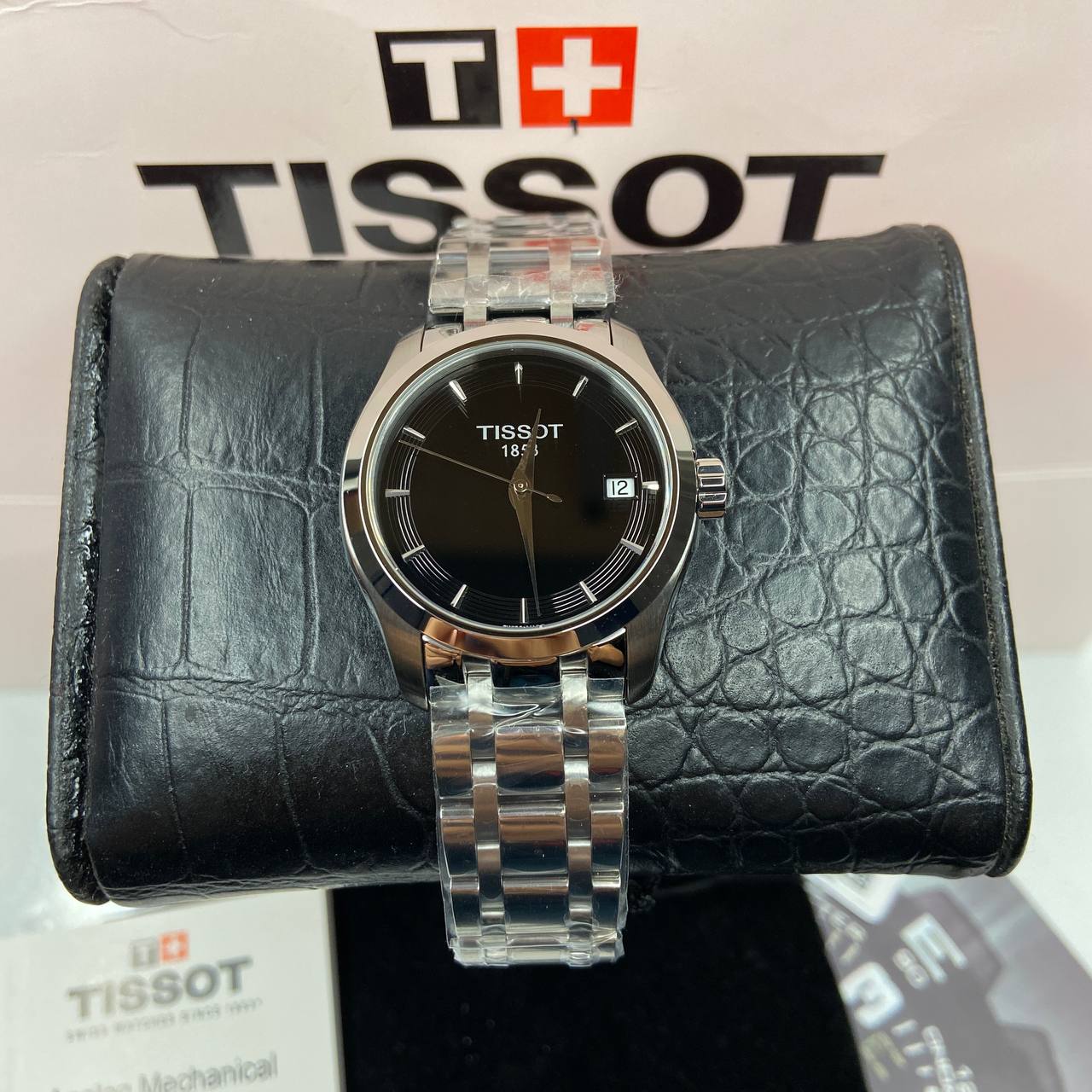  Shop Authentic Tissot T Trend Couturier Lady Black Dial Silver Steel Strap Watch For Women - T035.210.11.051.00 - Luxxuri
