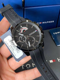  Shop Authentic Tommy Hilfiger Decker Black Dial Black Rubber Strap Watch for Men - 1791352 - Luxxuri
