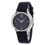  Shop Authentic Calvin Klein Skirt Black Dial Black Leather Strap Watch for Women  - K2U231C1 - Luxxuri
