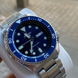  Shop Authentic Seiko 5 Sports Automatic Analog Blue Dial Silver Steel Strap Watch For Men - SRPD51K1 - Luxxuri