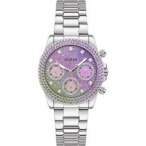  Shop Authentic Guess Sol Chronograph Crystals Multicolor Dial Silver Steel Strap Watch For Women - GW0483L1 - Luxxuri