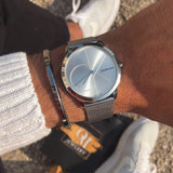  Shop Authentic Calvin Klein Minimal Silver Dial Silver Mesh Bracelet Watch for Men - K3M2112Z - Luxxuri